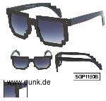 : Nerd Sonnenbrille, Pixel, schwarz