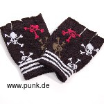 Magic Gloves: Fingerlose Handschuhe, bunte skulls