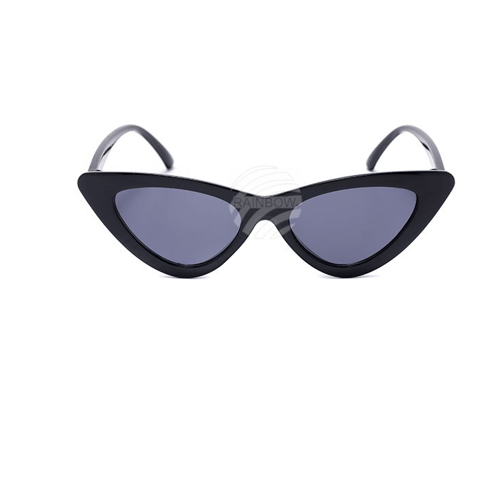 : Katzenaugen-Sonnenbrille, schwarz