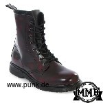Boots and Braces: Stiefel 8-Loch, burgundy rub/off, ohne Stahlkappen