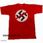 Anti-Hakenkreuz-T-Shirt, rot