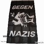 Gegen Nazis Flagge, schwarz