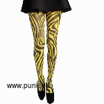 Pamela Mann: Zebra Strumpfhose, schwarz gelb