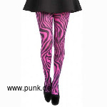 Pamela Mann: Zebra Strumpfhose, schwarz/ pink