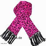 Pinker Schal mit Leopardenmuster