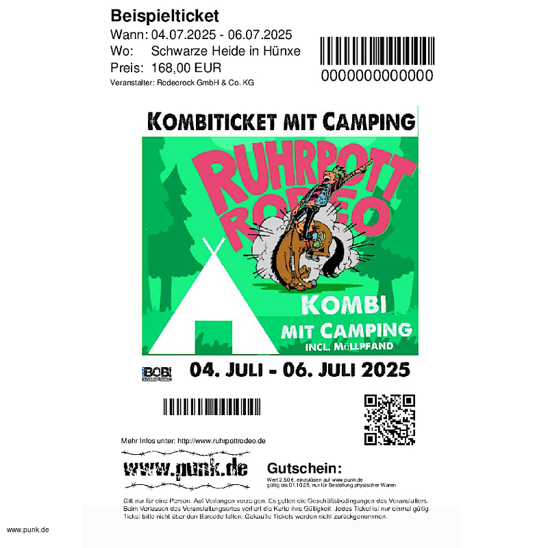 : Kombi-Ticket inkl. Camping Ruhrpott Rodeo 2025