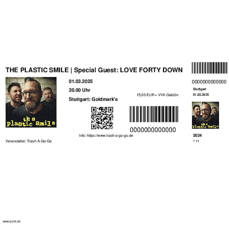 : HardTicket THE PLASTIC SMILE | Special Guest: LOVE FORTY DOWN