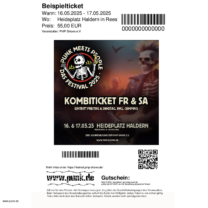 : PMP Festival 2025 - Kombi Ticket (inkl. Camping)